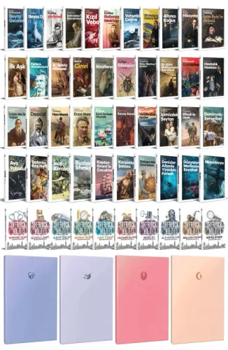 51 Dünya Klasiği ve Pastel Çizgisiz Defter Seti -1 - Halkkitabevi