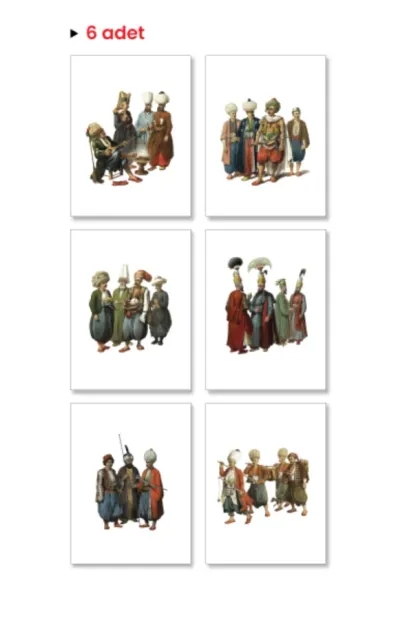 Osmanlı Kartpostal 6'lı