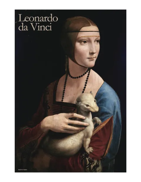 folkitap.com Leonardo Da Vinci / Kakımlı Kadın (Fotoblok Poster)