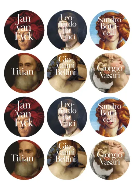 İkonik Tablolar Sticker  (12’li)