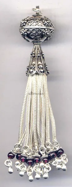 Silver Tassel - Charm Stone 4mm xxLarge