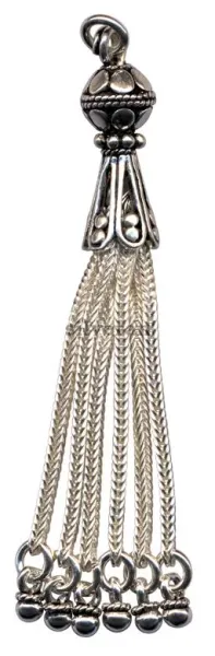 104001TT06 - Gümüş Püsgül - Sterling Silver Tassel - شرابة فضية