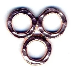 Fancy Ring Beads Hammered