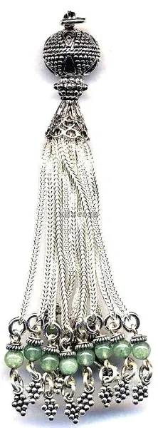 Silver Tassel - Charm Stone 4mm Large