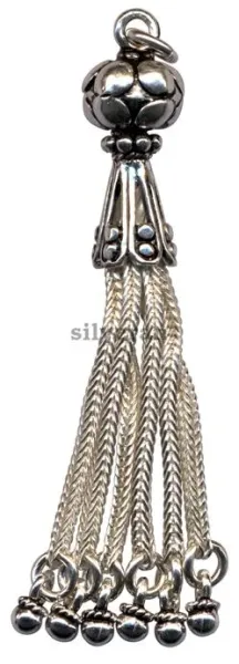Silver Tassel Medium Size