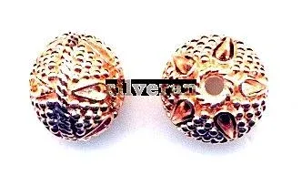 Silver Beads Rose Gold