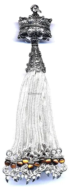 Silver Tassel - Charm Stone 4mm xxLarge