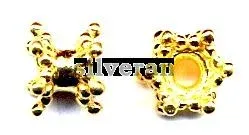 Gold Vermeil - Bead Caps - Double Side