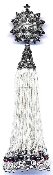 Silver Tassel - Charm Stone 4mm Giant