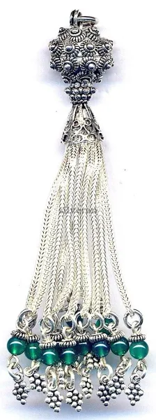 Silver Tassel - Charm Stone 4mm Large