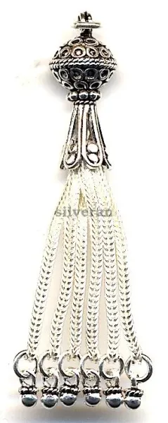 Silver Tassel Medium Size