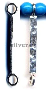 Link Beads Hammered