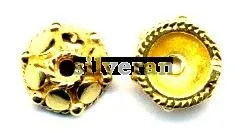 Gold Vermeil - Bead Caps