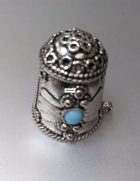 Yüksük 001 - Gümüş Dikiş Yüksüğü - Silver Sewing Thimble - كشتبان الخي