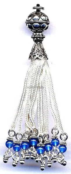 Silver Tassel - Charm Stone 4mm Large