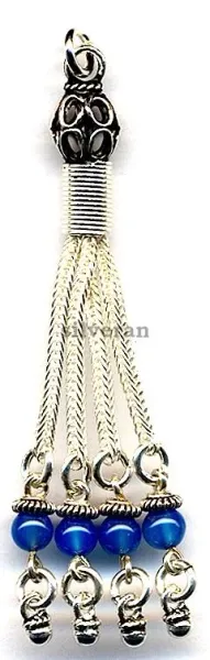 Silver Tassel - Charm Stone 4mm Small