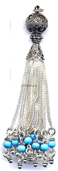 Silver Tassel - Charm Stone 4mm Large