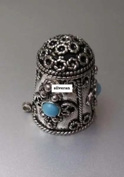 Yüksük 005 - Gümüş Dikiş Yüksüğü - Silver Sewing Thimble - كشتبان الخي