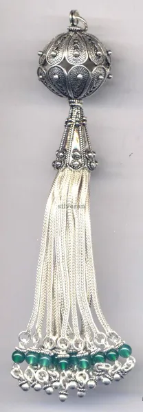 Silver Tassel - Charm Stone 4mm xxLarge
