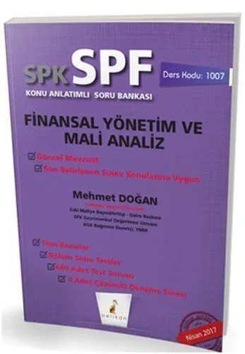 SPK - SPF Finansal Yönetim ve Mali Analiz Konu Anlatımlı Soru Bankası; 1007