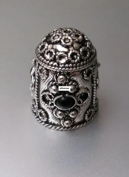 Yüksük 006 - Gümüş Dikiş Yüksüğü - Silver Sewing Thimble - كشتبان الخي