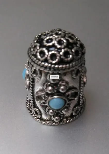 Yüksük 005 - Gümüş Dikiş Yüksüğü - Silver Sewing Thimble - كشتبان الخي