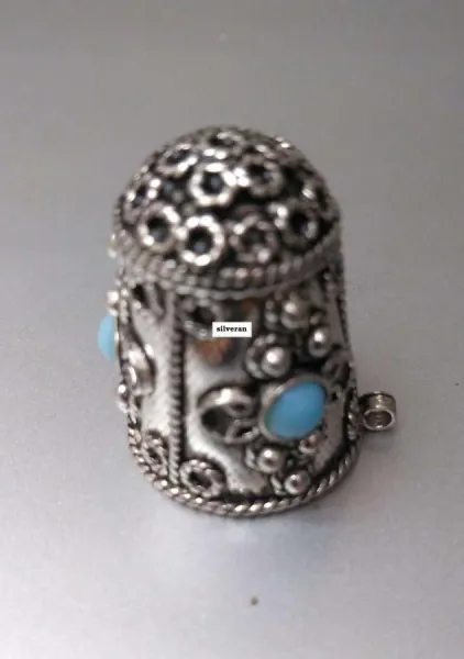 Yüksük 005 - Gümüş Dikiş Yüksüğü - Silver Sewing Thimble - كشتبان الخي