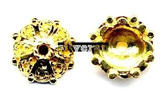 Gold Vermeil - Bead Caps