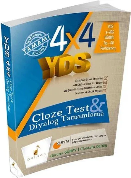 4x4 YDS Seti; Cloze Test Diyalog Tamamlama