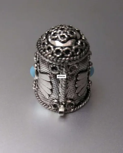 Yüksük 001 - Gümüş Dikiş Yüksüğü - Silver Sewing Thimble - كشتبان الخي