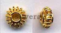 100070TG - Altın Yaldızlı Gümüş Ara Malzeme - TG*Yay 1 - Saucer Bead -