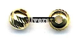 Silver Beads Gold Vermeil
