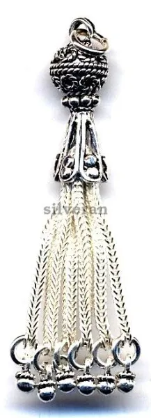 Silver Tassel Medium Size